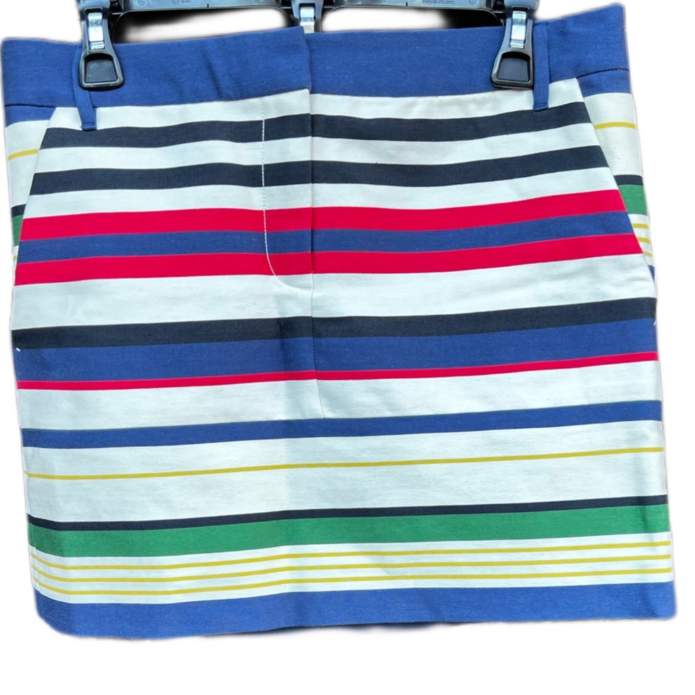 J CREW Women Nautical Stripe Multi Color Skirt Size 4